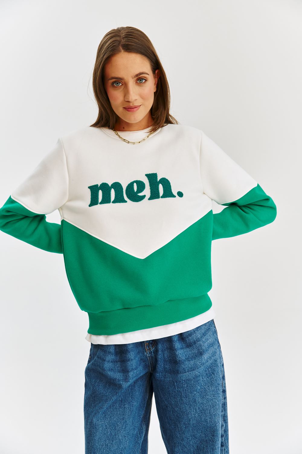 Sweatshirt Essenza | Pannello Contrasto | Fit Relaxed