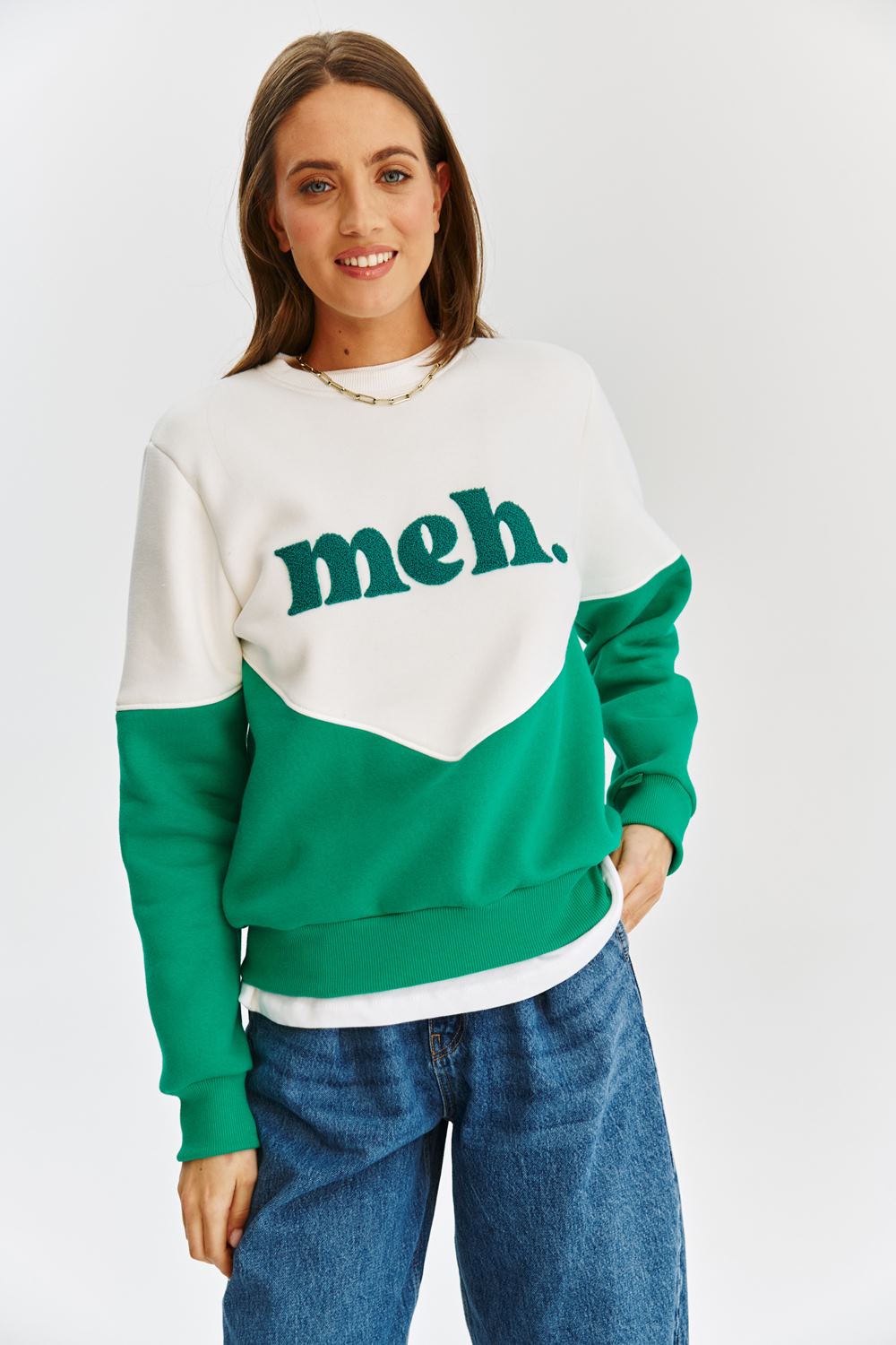 Sweatshirt Essenza | Pannello Contrasto | Fit Relaxed