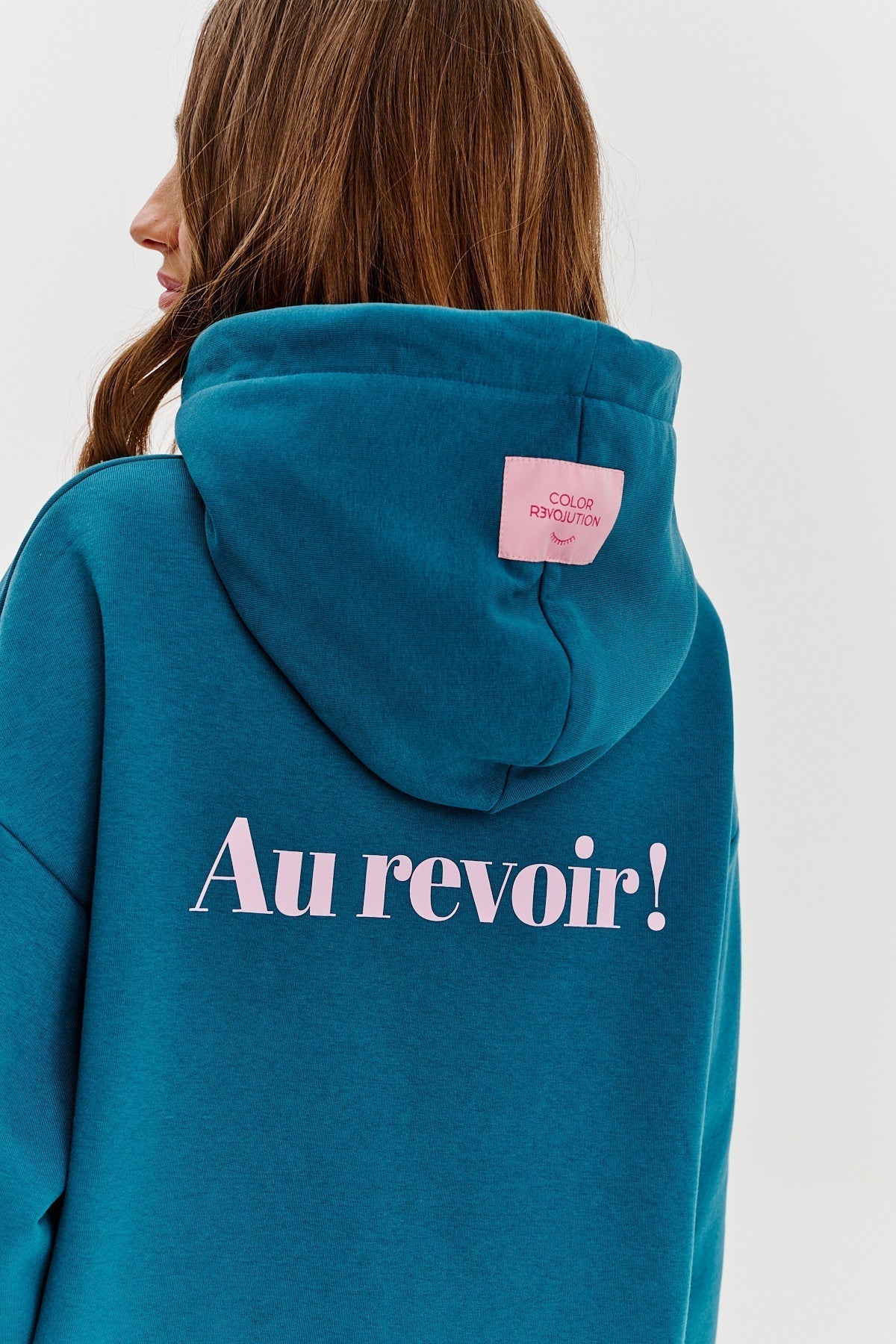 Hoodie Essenza “Salut!” | Vestibilità Oversized | Stampa a Contrasto