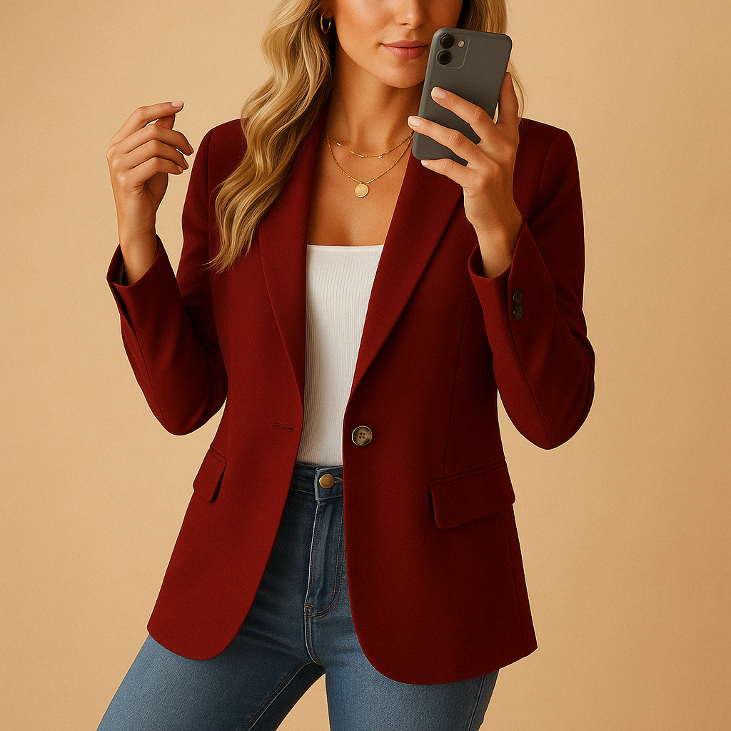 Blazer Fitted a Unico Pulsante | Silhouette Minimalista | Lunghezza Regolare