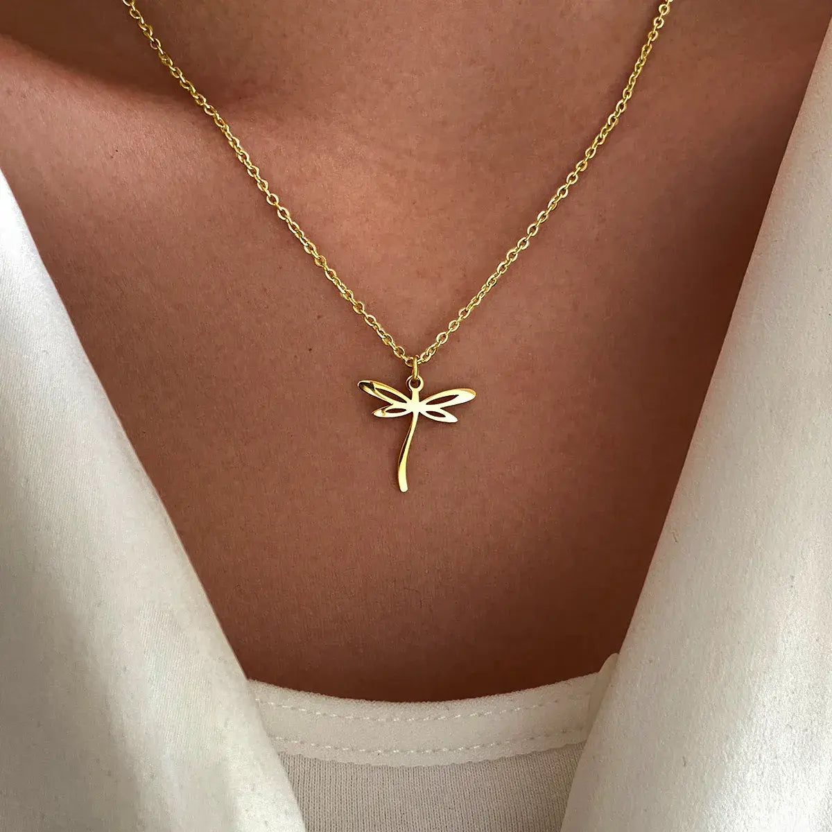 Collana Pendente Libellula | Finitura Oro