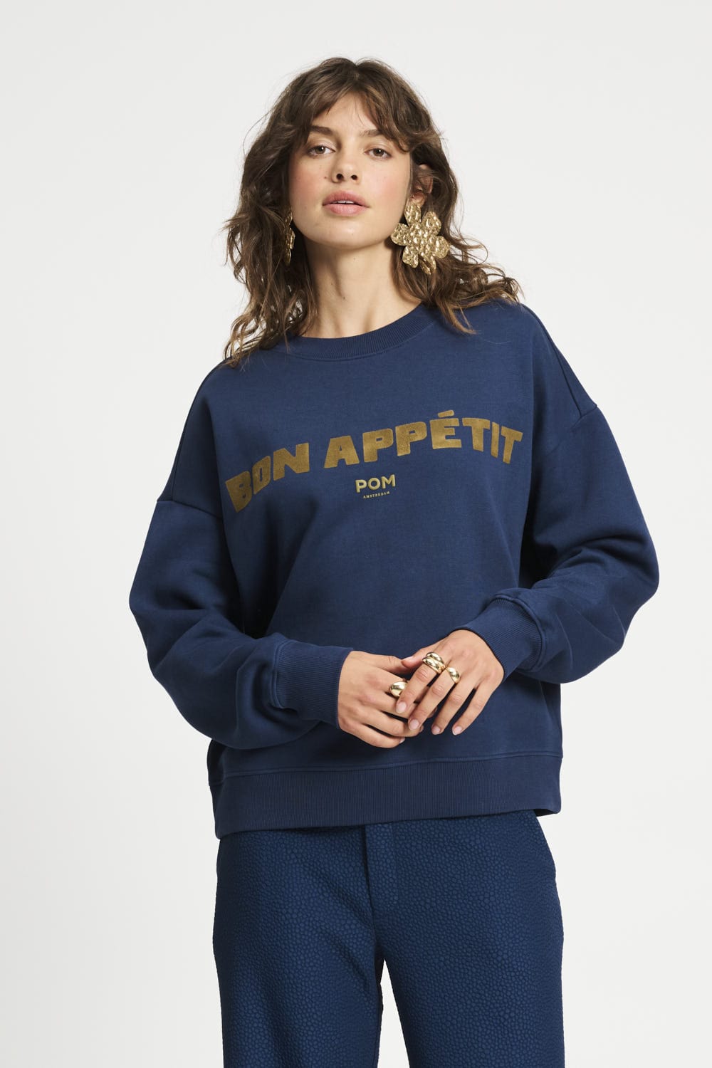 Sweatshirt in Cotone | Stampa Bon Appétit | Fit Relaxed