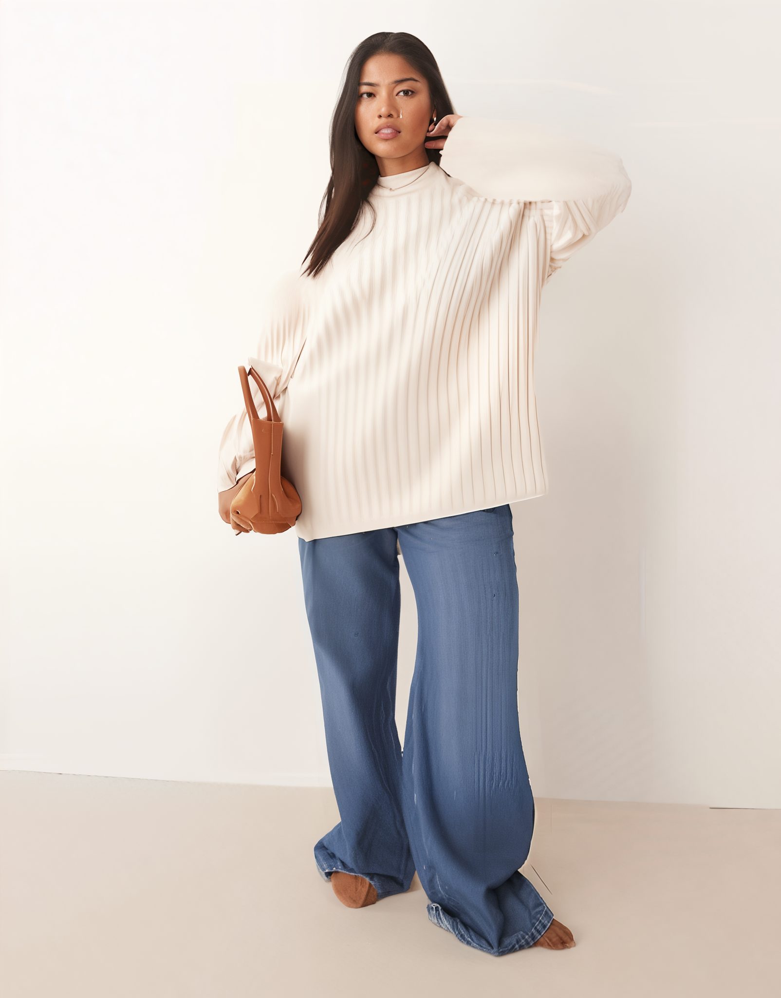 Maglia Ribattuta Essenza | Crema | Silhouette Relaxed